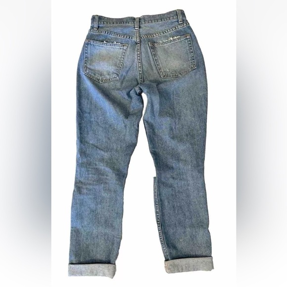 Reformation Jeans Julia High Rise Cigarette Size 24 Blue Distressed Cotton USA - Picture 3 of 10